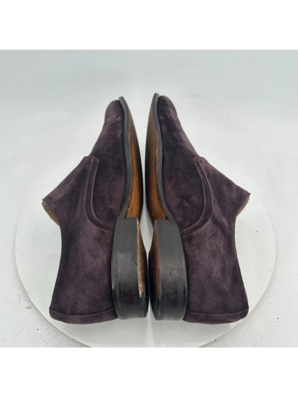 Stefano Branchini Men Size 7 Brown Suede Double Monk Buckle Dress Shoes